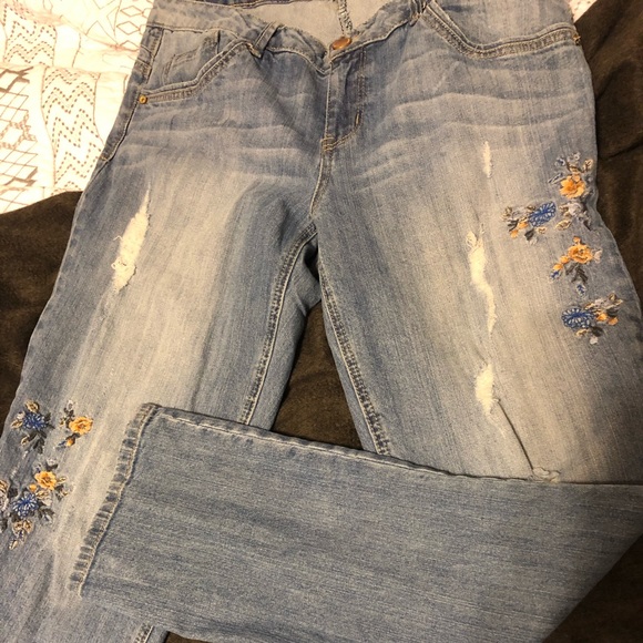 democracy embroidered jeans